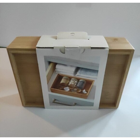 Brightroom Bamboo Drawer Organizer Set – 3 Pieces – Kitchen Bathroom Office - Picture 8 of 16